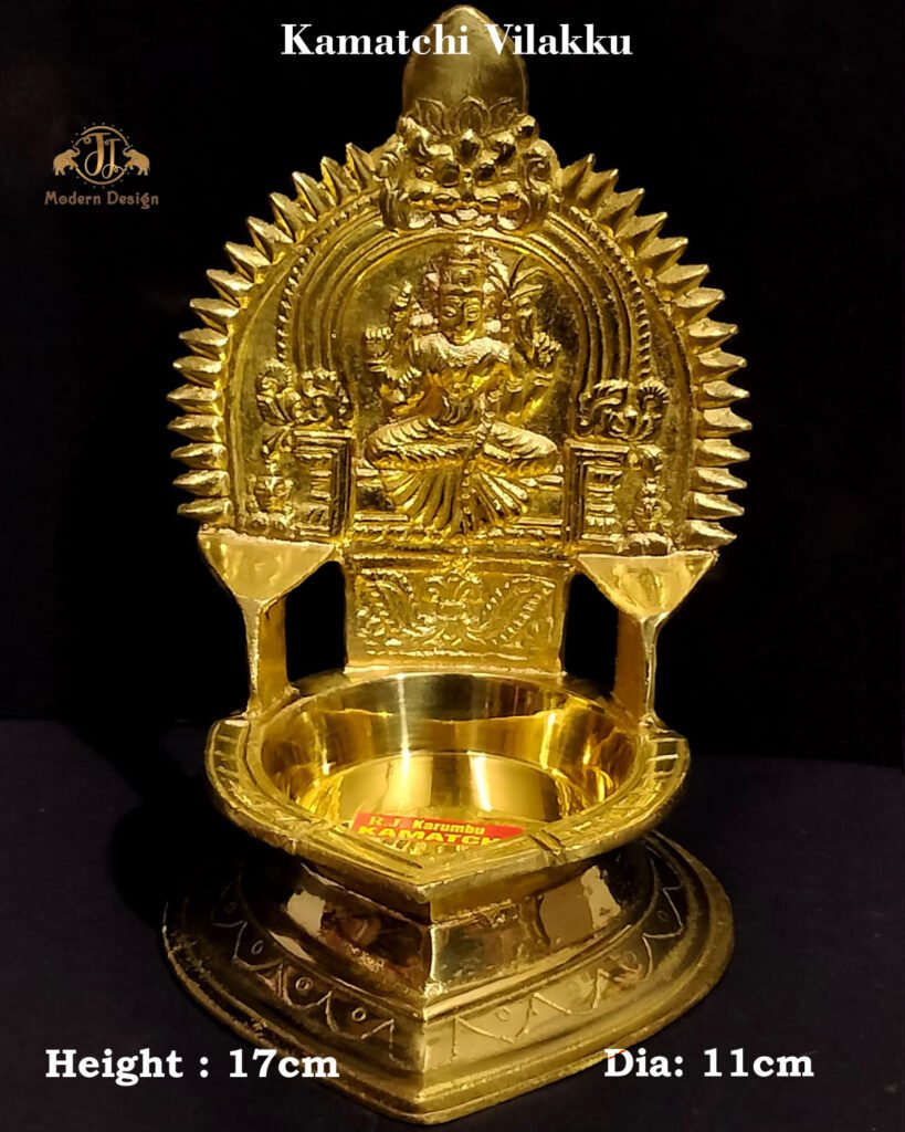 Brass Kamatchi Vilakku height 11cm - Navarathri Golu Dolls Online ...