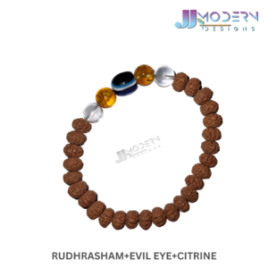 Rudraksham Evil Eye Citrine Bracelet